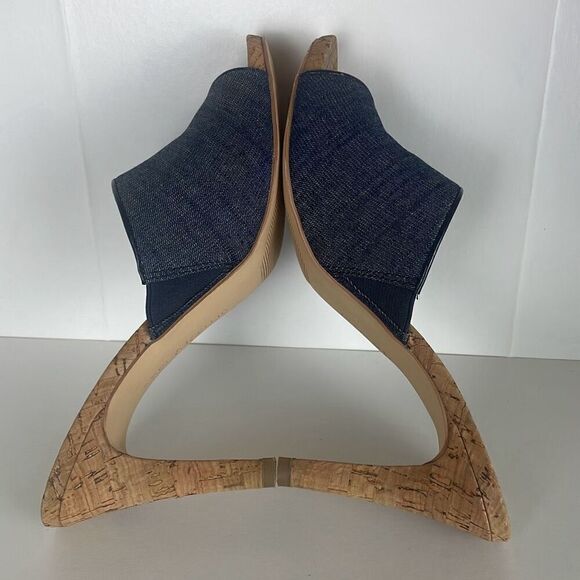 Anne Klein Ohno Denim Mule Sandals 8 - Picture 9 of 12